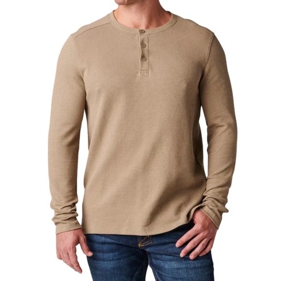 5.11 JASPER THERMAL LONG SLEEVE SHIRT - Henley - size XL - stone/tan - Picture 1 of 11